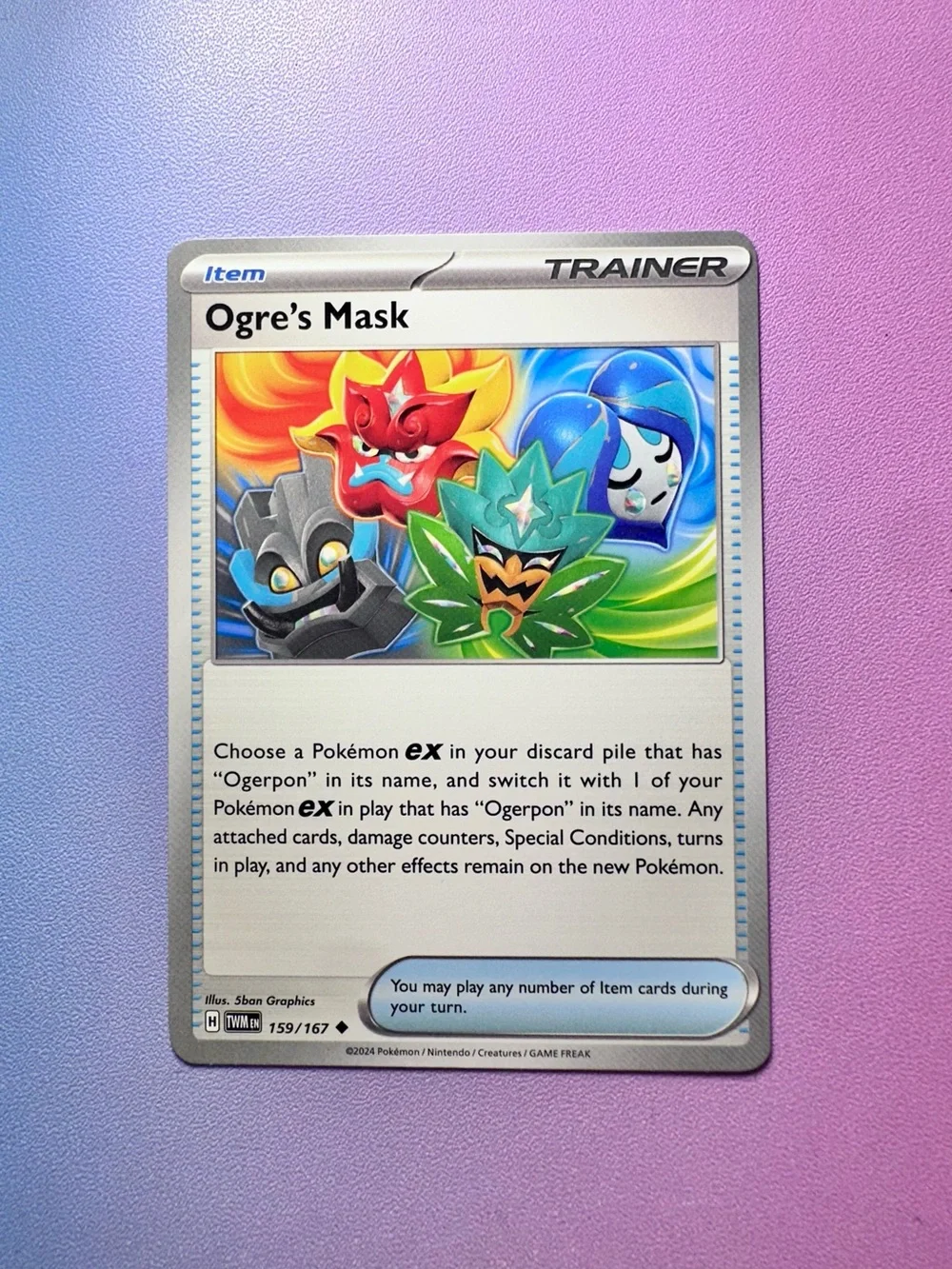 ogre’s mask - 159/167 (uncommon) — pokémon: twilight masquerade
